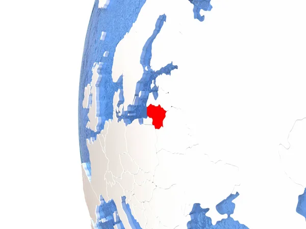 Lituania sul globo — Foto Stock