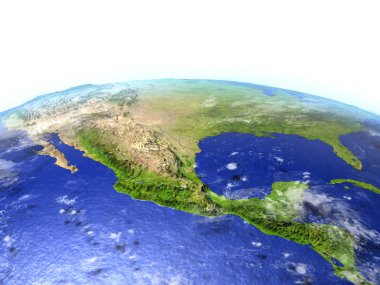 Meksika Dünya gerçekçi bir model üzerinde