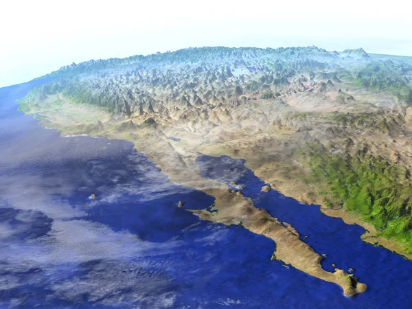 Χερσόνησο της Καλιφόρνιας σχετικά με ρεαλιστικό μοντέλο της γης — Φωτογραφία Αρχείου