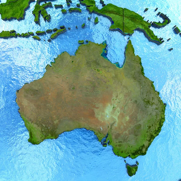 Australien på modell av jorden — Stockfoto