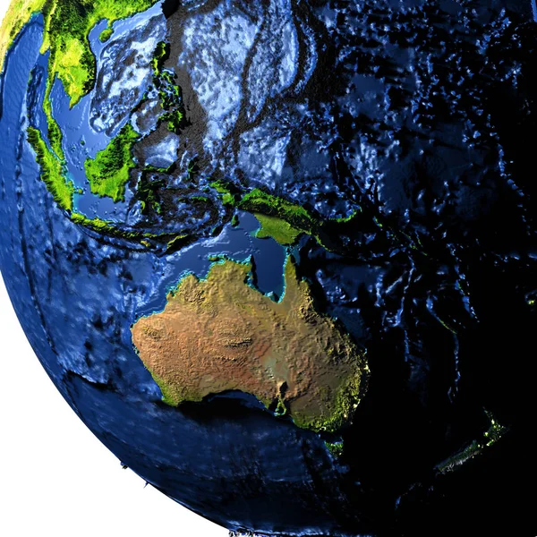 Australia na ziemi z góry przesadzone — Zdjęcie stockowe