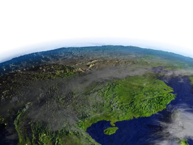 Dünya'nın gerçekçi model üzerinde Doğu Çin