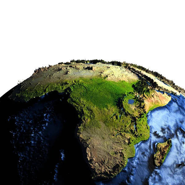 Afrika abartılı Dağları ile yeryüzünde — Stok fotoğraf