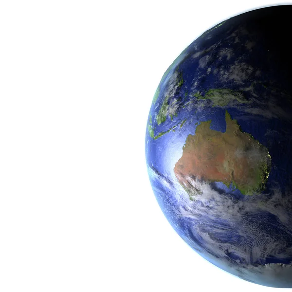 Australia on realistic model of Earth — Stock Photo, Image