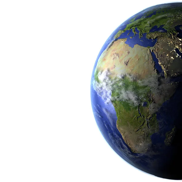 Africa on realistic model of Earth — Stock Photo, Image