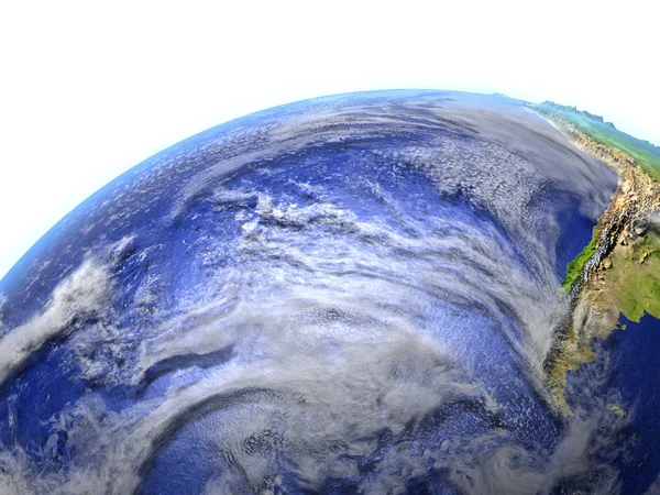 Південної Америки на реалістичну модель землі — стокове фото