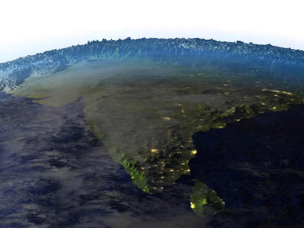 地球の現実的なモデルのインドの亜大陸 — ストック写真