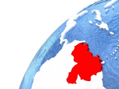 Venezuela mavi okyanuslar ile metalik dünya üzerinde