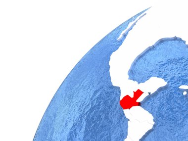 Guatemala metal küre mavi okyanuslar ile üzerinde