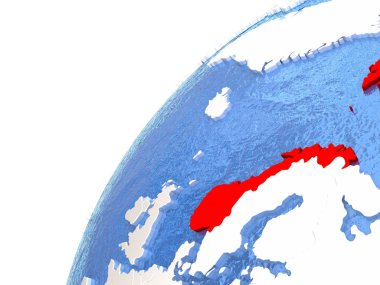 Norveç mavi okyanuslar ile metalik dünya üzerinde