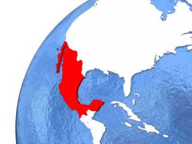 Meksika mavi okyanuslar ile metalik dünya üzerinde