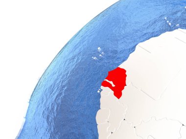 Senegal mavi okyanuslar ile metalik dünya üzerinde