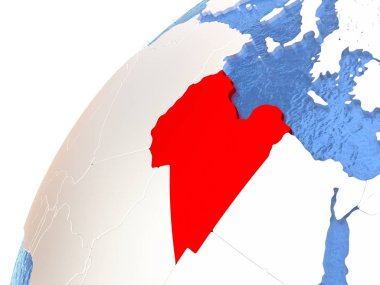 Libya mavi okyanuslar ile metalik dünya üzerinde