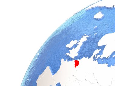 Belçika mavi okyanuslar ile metalik dünya üzerinde