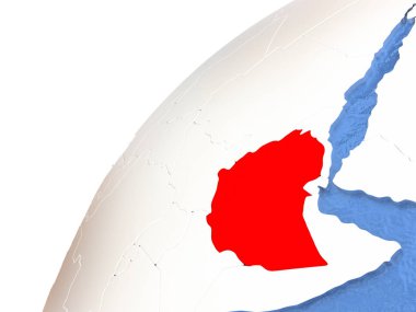 Etiyopya mavi okyanuslar ile metalik dünya üzerinde