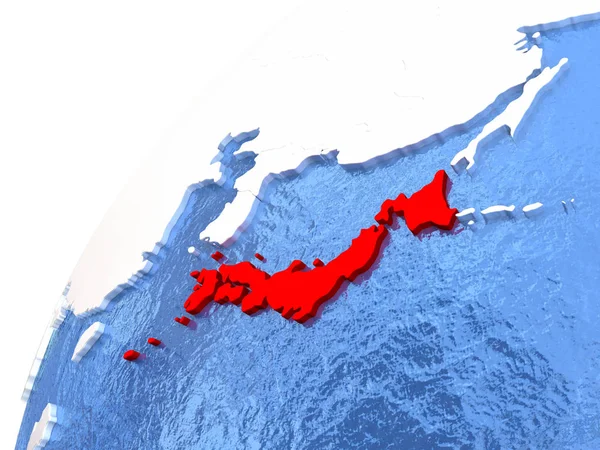 青い海と金属の世界を日本します。 — ストック写真