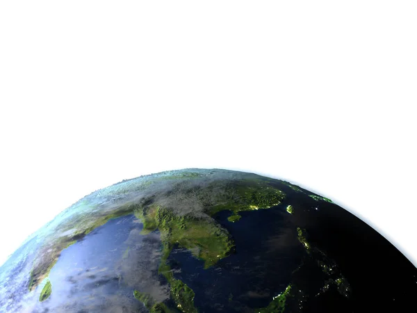 Indochina op de planeet aarde — Stockfoto