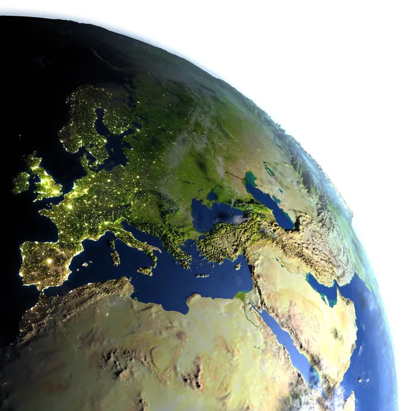 EMEA régió a földön — Stock Fotó