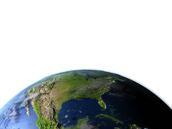 北美在地球上 — 图库照片