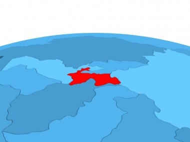 Mavi dünya üzerinde Tacikistan