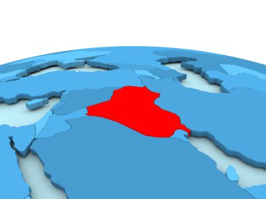 Irak mavi dünya üzerinde