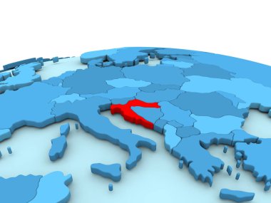 Hırvatistan mavi dünya üzerinde