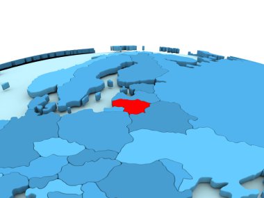 Litvanya mavi dünya üzerinde