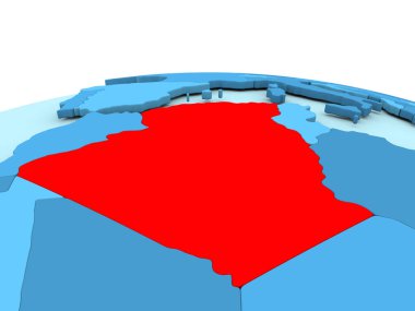 Cezayir mavi dünya üzerinde