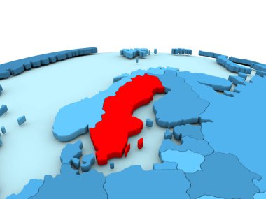 Mavi dünya üzerinde İsveç