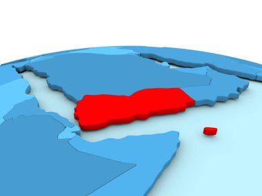 Mavi dünya üzerinde Yemen