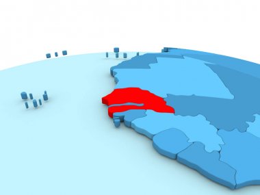 Senegal mavi dünya üzerinde