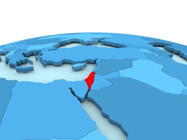 İsrail mavi dünya üzerinde