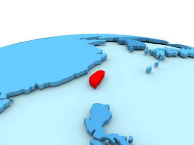 Tayvan mavi dünya üzerinde