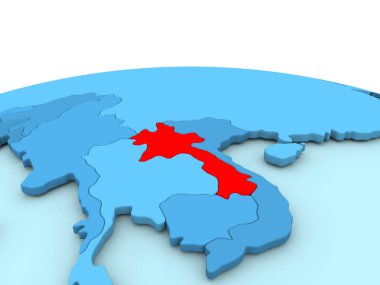 Laos mavi dünya üzerinde