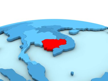 Mavi dünya üzerinde Kamboçya