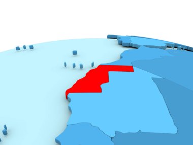 Batı Sahra mavi dünya üzerinde