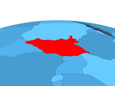 Mavi dünya üzerinde Güney Sudan