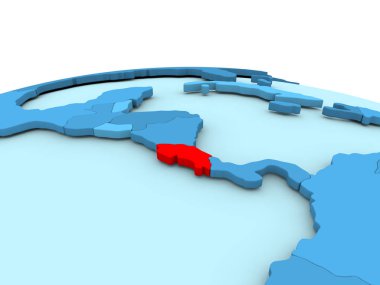 Kosta Rika mavi küre üzerinde