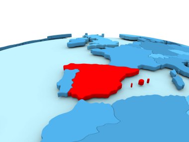 İspanya mavi dünya üzerinde