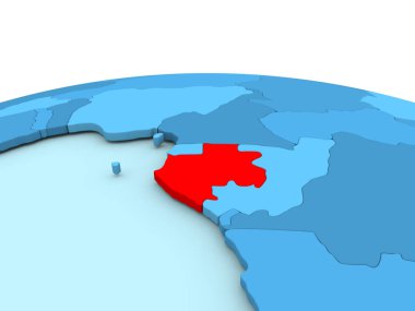 Gabon mavi dünya üzerinde