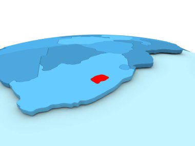Lesotho mavi dünya üzerinde