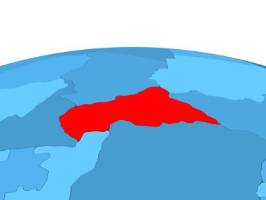 Orta Afrika mavi dünya üzerinde