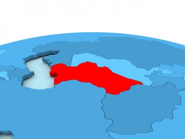 Türkmenistan mavi dünya üzerinde