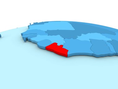 Liberya mavi dünya üzerinde