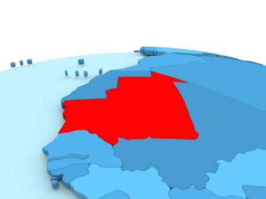 Moritanya mavi küre ile