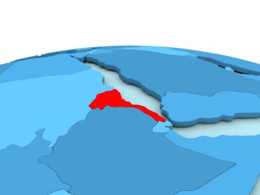Eritre mavi dünya üzerinde