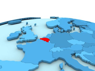 Belçika mavi dünya üzerinde