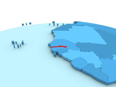 Gambiya mavi dünya üzerinde