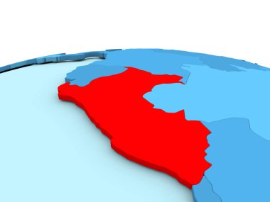 Peru mavi dünya üzerinde