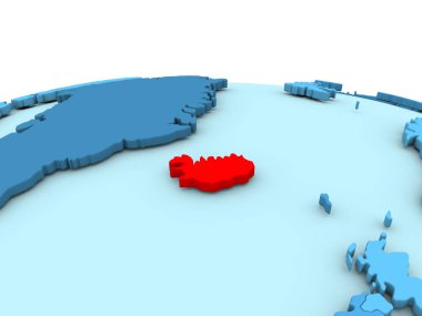Mavi dünya üzerinde İzlanda